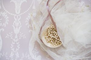 bridal, beads, veil